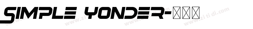 Simple yonder字体转换